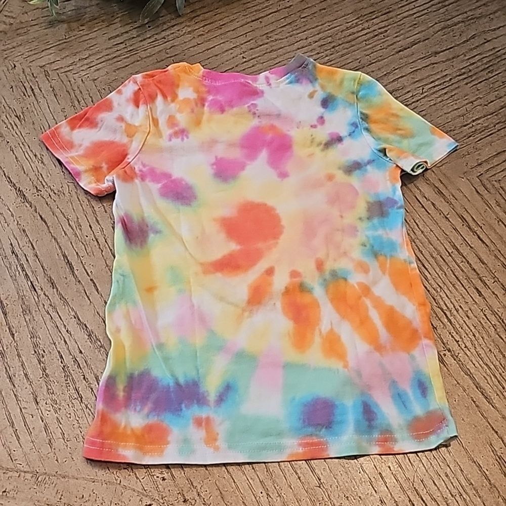 Tie dye just text me t shirt size 7/8 - Picture 4 of 5